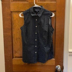 Jones New York navy and gold dots